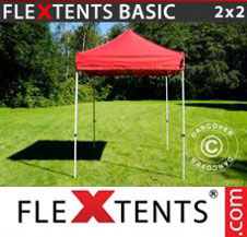 Pop up Canopy FleXtents Basic 2x2 m Red