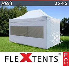 Pop up Canopy FleXtents PRO 3x4.5 m White, incl. 4 sidewalls