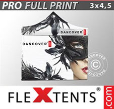 Pop up Canopy FleXtents PRO with full digital print, 3x4.5 m, incl. 4 sidewalls