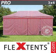 Pop up Canopy FleXtents PRO 3x6 m striped, incl. 6 sidewalls