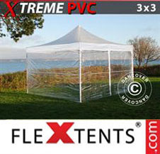 Pop up Canopy FleXtents Pro Xtreme 3x3 m Clear, incl. 4 sidewalls