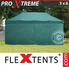 Pop up Canopy FleXtents Pro Xtreme 3x6 m Green, incl. 6 sidewalls
