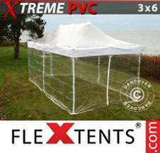 Pop up Canopy FleXtents Pro Xtreme 3x6 m Clear, incl. 6 sidewalls