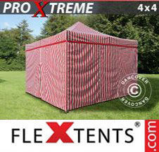 Pop up Canopy FleXtents Pro Xtreme 4x4 m Striped incl. 4 sidewalls
