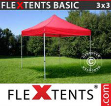 Pop up Canopy FleXtents Basic 3x3 m Red