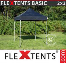Pop up Canopy FleXtents Basic 2x2 m Black