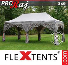 Pop up Canopy FleXtents PRO "Raj" 3x6 m Latte/Orange