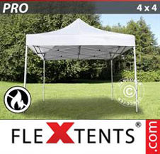Pop up Canopy FleXtents PRO 4x4 m White, Flame retardant