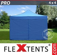 Pop up Canopy FleXtents PRO 4x4 m Blue, incl. 4 sidewalls