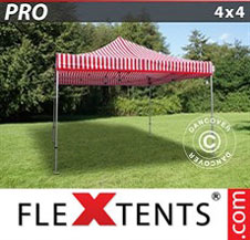 Pop up Canopy FleXtents PRO 4x4 m striped