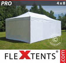 Pop up Canopy FleXtents PRO 4x8 m White, incl. 6 sidewalls