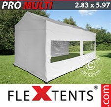 Pop up Canopy FleXtents PRO 2.83x5.87 m White, incl. 6 sidewalls