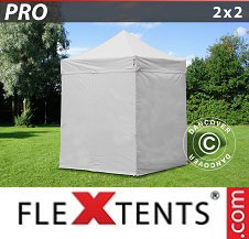 Pop up Canopy FleXtents PRO 2x2 m White, incl. 4 sidewalls