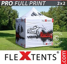 Pop up Canopy FleXtents PRO with full digital print, 2x2 m, incl. 4 sidewalls