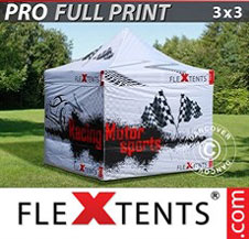 Pop up Canopy FleXtents PRO with full digital print, 3x3 m, incl. 4 sidewalls