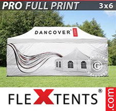 Pop up Canopy FleXtents PRO with full digital print, 3x6 m, incl. 4 sidewalls