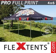 Pop up Canopy FleXtents PRO with full digital print, 4x6 m