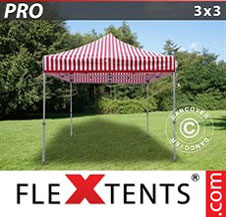 Pop up Canopy FleXtents PRO 3x3 m striped