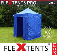 Pop up Canopy FleXtents PRO 2x2 m Blue, incl. 4 sidewalls