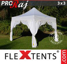 Pop up Canopy FleXtents PRO "Raj" 3x3 m White/Gold