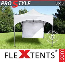 Pop up Canopy FleXtents PRO "Arched" 3x3 m White, incl. 4 sidewalls