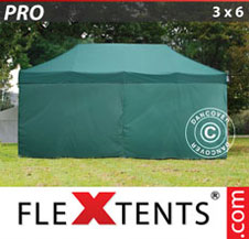 Pop up Canopy FleXtents PRO 3x6 m Green, incl. 6 sidewalls