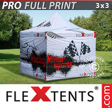 Pop up Canopies FleXtents PRO with full digital print 3x3 m, incl. 4 sidewalls