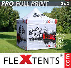 Pop up Canopies FleXtents PRO with full digital print 2x2 m, incl. 4 sidewalls