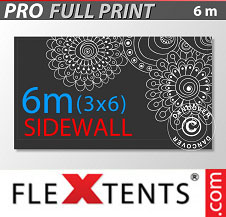 Pop up Canopies FleXtents PRO with full digital print 6 m for FleXtents PRO 3x6 m