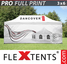 Pop up Canopies FleXtents PRO with full digital print 3x6 m, incl. 4 sidewalls