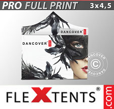 Pop up Canopies FleXtents PRO with full digital print 3x4.5 m, incl. 4 sidewalls