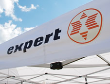 Pop up Canopy Flextents branding / promotion